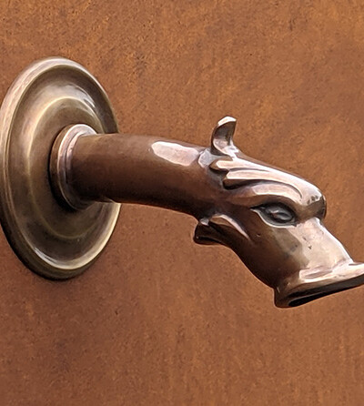 Fontaine en acier Corten