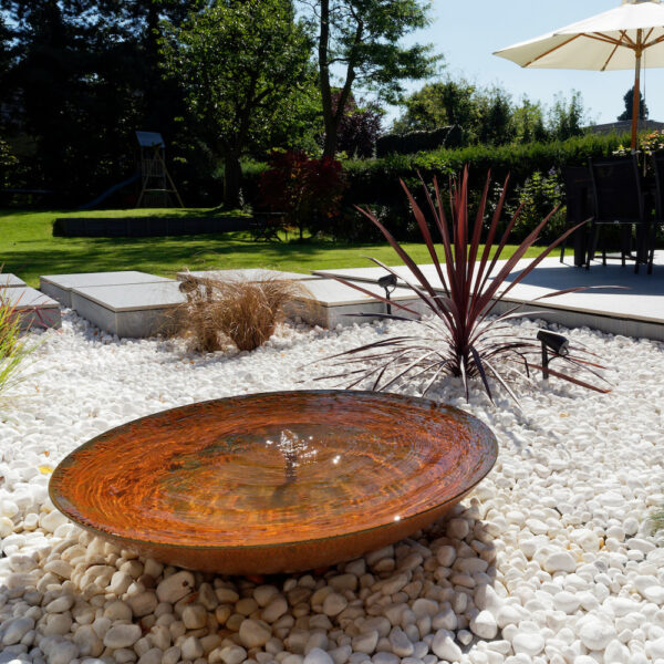 Cuve en corten fontaine à eau