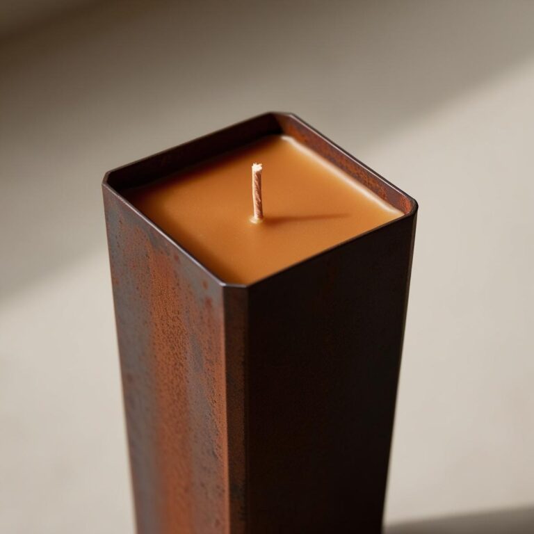 Bougie odorante fleur d'oranger en corten